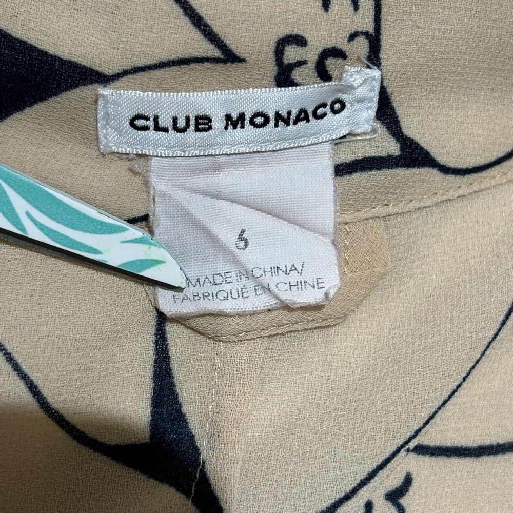 Club Monaco Floral Wrap Blouse with Tie Waist - Picture 10 of 10